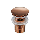 AuroraDrain Pop-Up Waste – Rose Gold Bathroom Sink Drain | Solid Brass Basin Stopper