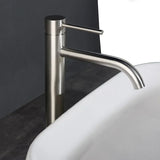 Roséline Tower Basin Mixer Tap – Brushed Rose Gold Bathroom Faucet | Tall Single Lever Vessel Sink Tap