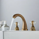 Valmere Kensington Gold Basin Mixer – 203.2 mm Widespread Bathroom Faucet | Solid Brass Dual Handle Vanity Tap