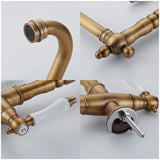 Ashbourne Heritage Brass Mixer Tap – Dual Handle Kitchen Faucet | Premium Bronze Finish & 360° Swivel Spout