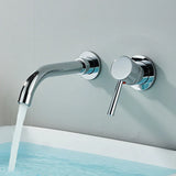 Auricelle Wall Basin Mixer Tap – Brushed Gold Concealed Bathroom Faucet | 360° Swivel Spout & Modern Brass Design