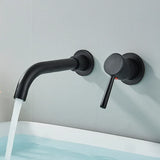 Auricelle Wall Basin Mixer Tap – Brushed Gold Concealed Bathroom Faucet | 360° Swivel Spout & Modern Brass Design