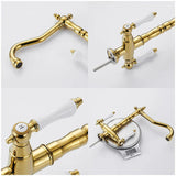Ashbourne Heritage Brass Mixer Tap – Dual Handle Kitchen Faucet | Premium Bronze Finish & 360° Swivel Spout