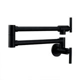 PivotPro Wall-Mount Pot Filler Faucet – Folding Brass Kitchen Faucet | Extendable Swing Arm | Brushed Chrome Cold Water Kitchen Tap