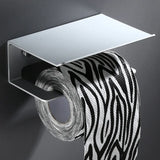 AeroShelf Bathroom Tissue Holder – Aluminium Toilet Roll Rack with Storage Shelf | Modern Wall-Mounted Organiser