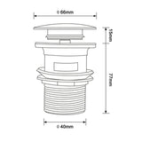 AuroraDrain Pop-Up Waste – Rose Gold Bathroom Sink Drain | Solid Brass Basin Stopper