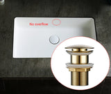 VelvetFlow Brass Basin Waste – Luxury Pop-Up Sink Drain | Designer Bathroom Click-Clack Stopper