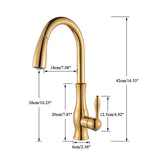 AurumFlex Luxe Kitchen Mixer – Pull-Down Gold Faucet | Solid Brass 360° Swivel Sink Tap