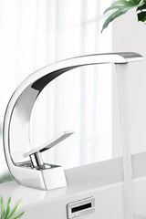 Arcelle Curve Basin Mixer – Contemporary Brass Bathroom Faucet | Elegant Single Lever Sink Tap