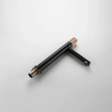 NoirÉclat Basin Mixer Tap – Matte Black & Rose Gold Bathroom Faucet | Luxury Knurled Handle Sink Mixer