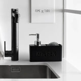 CleanLuxe Kitchen Soap Station – 2-in-1 Soap Dispenser & Sponge Organiser | Modern Sink Countertop Storage