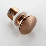 AuroraDrain Pop-Up Waste – Rose Gold Bathroom Sink Drain | Solid Brass Basin Stopper