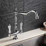 Ashbourne Heritage Brass Mixer Tap – Dual Handle Kitchen Faucet | Premium Bronze Finish & 360° Swivel Spout