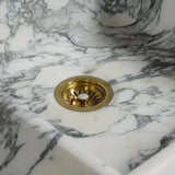 Vellora Brass Click-Clack Basin Waste – Solid Brass Pop-Up Sink Drain | Universal Bathroom Plug with Overflow Option