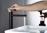 NoirÉclat Basin Mixer Tap – Matte Black & Rose Gold Bathroom Faucet | Luxury Knurled Handle Sink Mixer