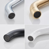 Noiré Luxe Basin Mixer Tap – Contemporary Black & Gold Bathroom Faucet | Premium Single Lever Sink Mixer