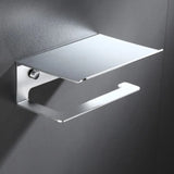 AeroShelf Bathroom Tissue Holder – Aluminium Toilet Roll Rack with Storage Shelf | Modern Wall-Mounted Organiser
