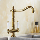 Ashbourne Heritage Brass Mixer Tap – Dual Handle Kitchen Faucet | Premium Bronze Finish & 360° Swivel Spout
