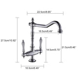 Ashbourne Heritage Brass Mixer Tap – Dual Handle Kitchen Faucet | Premium Bronze Finish & 360° Swivel Spout