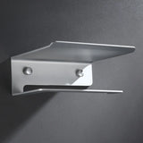 AeroShelf Bathroom Tissue Holder – Aluminium Toilet Roll Rack with Storage Shelf | Modern Wall-Mounted Organiser