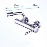 ObsidianFlow Wall Kitchen Tap – Matte Black Brass Mixer Faucet | 360° Rotating Modern Sink Tap