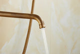 HeritageRain Retro Shower System – Antique Brass Wall-Mounted Mixer Set | Classic Handheld Shower & Extended Spout
