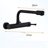 ObsidianFlow Wall Kitchen Tap – Matte Black Brass Mixer Faucet | 360° Rotating Modern Sink Tap