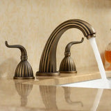 Eldermere Wallbridge Basin Mixer – Antique Brass Wall-Mounted Bathroom Tap | Vintage Solid Brass Vanity Faucet