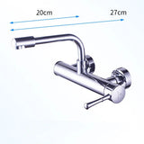 ObsidianFlow Wall Kitchen Tap – Matte Black Brass Mixer Faucet | 360° Rotating Modern Sink Tap