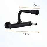 ObsidianFlow Wall Kitchen Tap – Matte Black Brass Mixer Faucet | 360° Rotating Modern Sink Tap