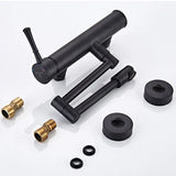 ObsidianFlow Wall Kitchen Tap – Matte Black Brass Mixer Faucet | 360° Rotating Modern Sink Tap