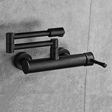 ObsidianFlow Wall Kitchen Tap – Matte Black Brass Mixer Faucet | 360° Rotating Modern Sink Tap