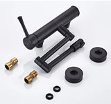 ObsidianFlow Wall Kitchen Tap – Matte Black Brass Mixer Faucet | 360° Rotating Modern Sink Tap