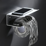 AeroShelf Bathroom Tissue Holder – Aluminium Toilet Roll Rack with Storage Shelf | Modern Wall-Mounted Organiser