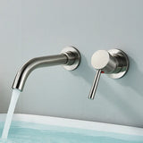 Auricelle Wall Basin Mixer Tap – Brushed Gold Concealed Bathroom Faucet | 360° Swivel Spout & Modern Brass Design