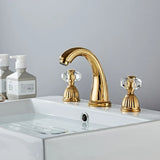 Valmere Kensington Gold Basin Mixer – 203.2 mm Widespread Bathroom Faucet | Solid Brass Dual Handle Vanity Tap