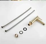 GoldKnurl One Luxe 360 – Brushed Gold Swivel Bathroom Faucet