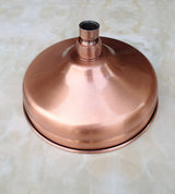CopperVale Heritage Rain Shower Head – Solid Brass Antique Copper Rainfall Shower with Wall Arm