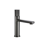 NoirÉclat Basin Mixer Tap – Matte Black & Rose Gold Bathroom Faucet | Luxury Knurled Handle Sink Mixer