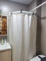 Nordeva Foldable Shower Screen Set – Waterproof Magnetic Curtain System | No-Drill Scandinavian Bathroom Divider
