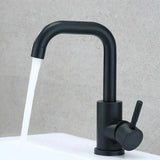 OnyxFlow Swivel Basin Mixer – Black Nickel Bathroom Faucet | 360° Stainless Steel Sink Tap
