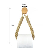 HangEasy Rope Towel & Toilet Paper Holder – Boho-Style, No-Drill Wall-Mount Organizer