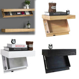 Obscura Floating Storage Shelf – Hidden Compartment Wall Shelf | Secret Wooden Storage Organiser