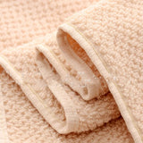 WinterLuxe Embroidered Cotton Towel Set – 3-Piece Jacquard Bathroom Collection | Soft Absorbent Luxury Towels