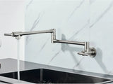 AurumFlex Wall Kitchen Tap – Brushed Gold Swivel Faucet | Premium Space-Saving Cold Water Mixer