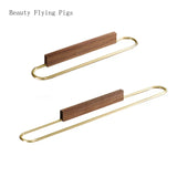 NordBar Freestanding Towel Stand – Solid Wood & Aluminium Countertop Holder | Compact Modern Bathroom Rack