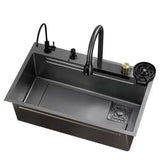 TitanFlow Stainless Steel Kitchen Sink Set – Heavy-Duty Single Bowl Sink | Modern Utility Basin with Faucet & Soap Dispenser
