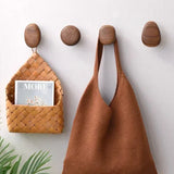 Scandinavian Pebble Wood Hooks – Minimalist No-Drill Coat & Door Hangers | Modern Home Organisation