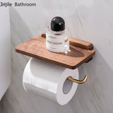EverWood Luxury Paper Towel Holder – Solid Wood & Stainless Steel Rack | Modern Kitchen & Bathroom Organiser