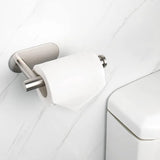 Velaro No-Drill Stainless Steel Bathroom Accessory Set – Self-Adhesive Modern Towel & Robe Holders | Brushed Metal Finish